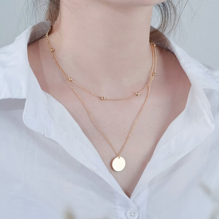 Circle Gold - Gravur Halskette